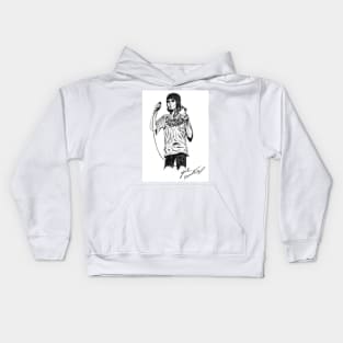 I Brown Roses Original Ink Drawing Print Kids Hoodie